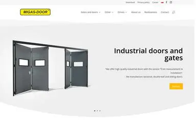 MIGAS-DOOR - producentem bram garażowych, przemysłowych i ogrodzeniowych.