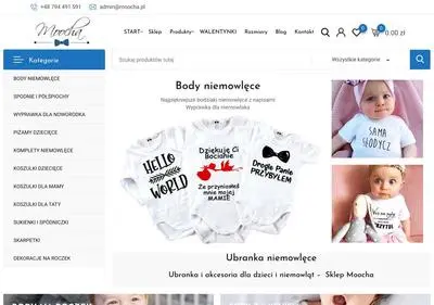Sklep dla niemowląt, ubranka, body Moocha.pl