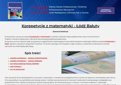 Korepetycje z matematyki - Łódź Bałuty