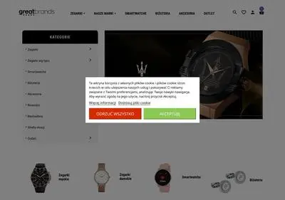 Internetowy sklep Greatbrands - zegarki klasyczne, smartwatch HEAD