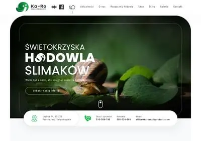 Ka-Ro Snails Products - polska hodowla ślimaków Helix aspersa Muller